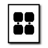 Leviton 84116-40 2-Gang, 2-Duplex Oversized Stainless Steel Faceplate